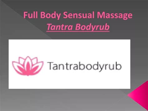 Full Body Sensual Massage Erotic massage Chropyne